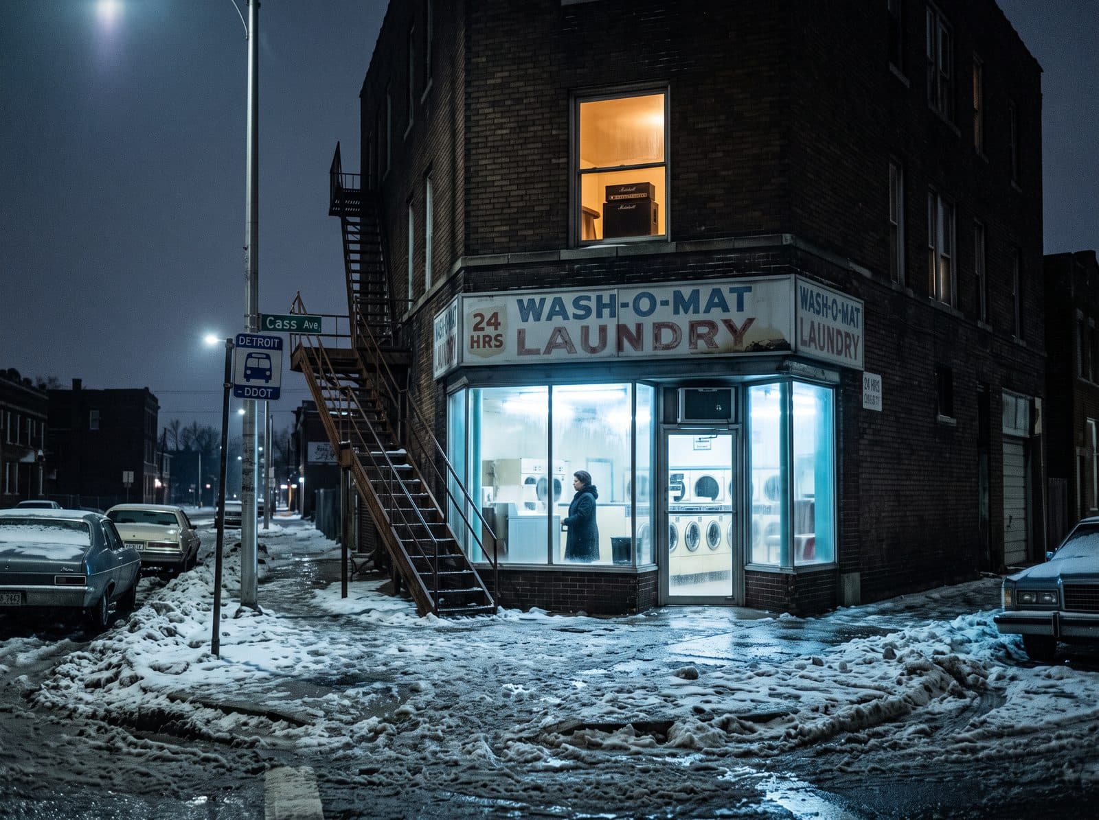 The laundromat on Cass Avenue